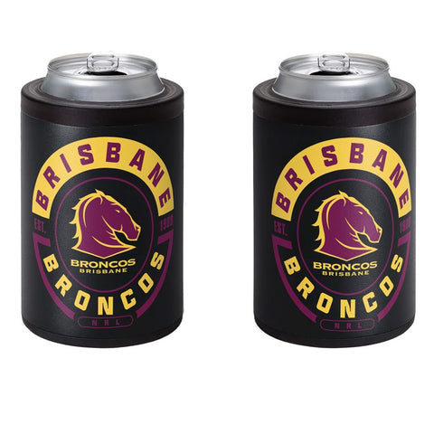 Brisbane Broncos NRL Insulated Can Cooler with Lid