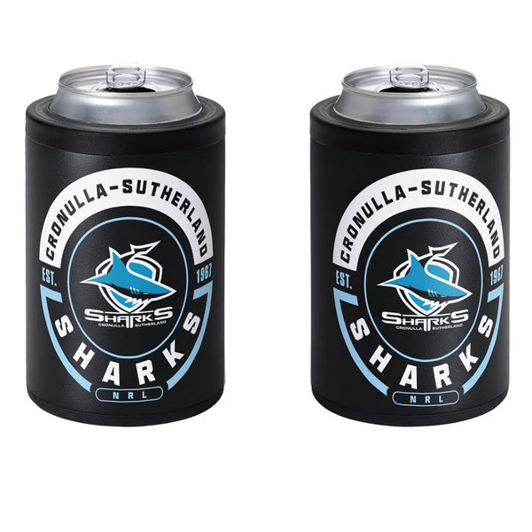 Cronulla Sharks NRL Insulated Can Cooler with Lid