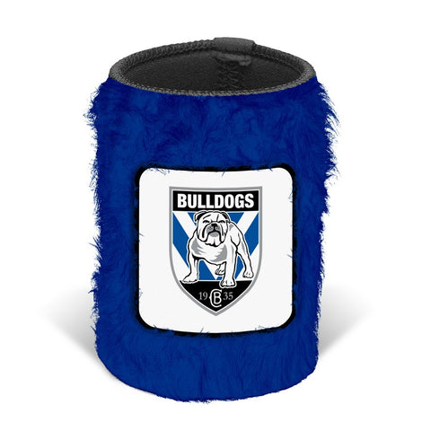Canterbury Bulldogs NRL Fluffy Can Cooler Stubby Holder