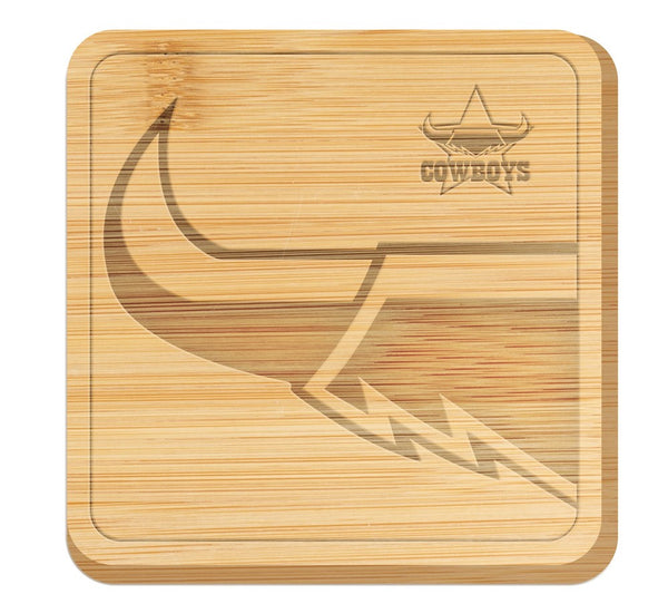 North Queensland Cowboys NRL Bamboo Cheese Board