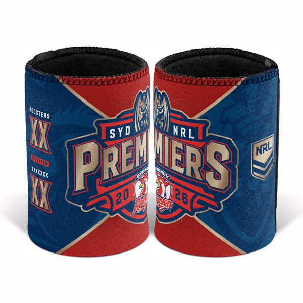 PREORDER - Sydney Roosters NRL 2026 Premiers Baseless Score Can Cooler PH1