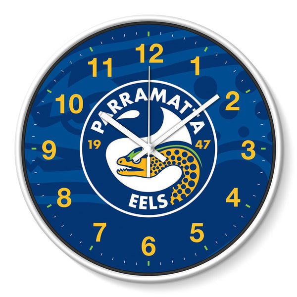 Parramatta Eels NRL 30cm Team Logo Wall Clock