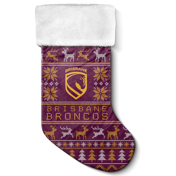 Brisbane Broncos NRL Jumbo Christmas Stocking