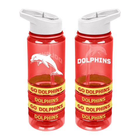 Redcliffe Dolphins NRL Tritan Rubber Bands Bottle