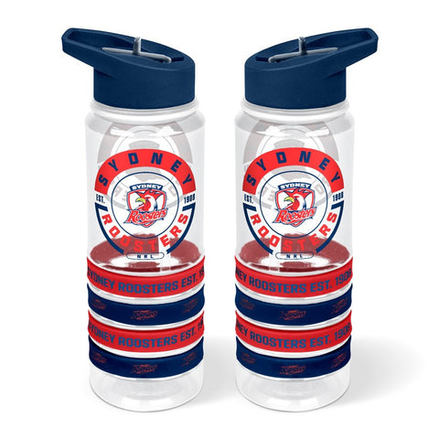 Sydney Roosters NRL Tritan Bottle with Rubber Bands