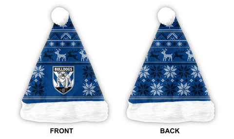 Canterbury Bulldogs NRL Mens Adults Christmas Santa Hat