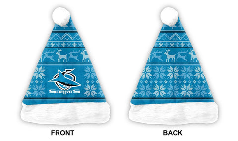 Cronulla Sharks NRL Mens Adults Christmas Santa Hat