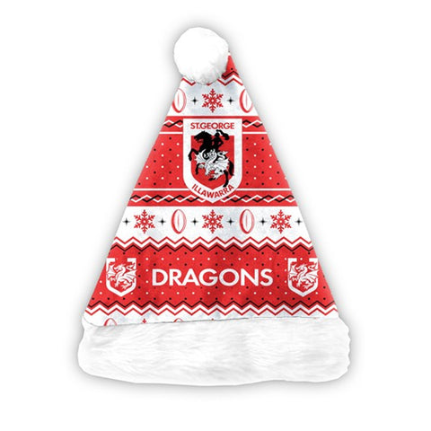 St George Dragons NRL Christmas Santa Hat