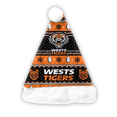 Wests Tigers NRL Christmas Santa Hat
