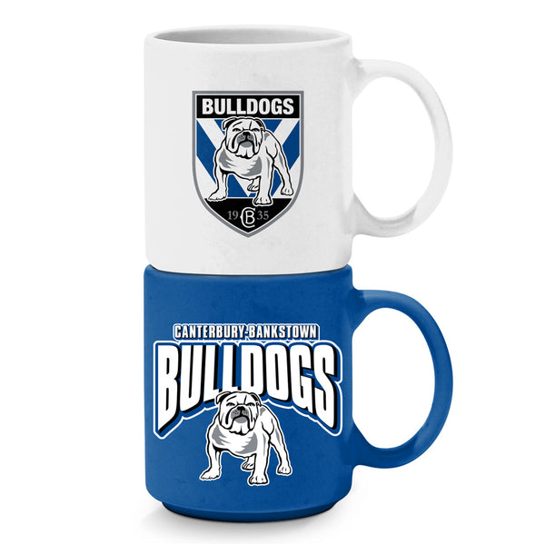 Canterbury Bulldogs NRL Set of 2 Stackable Mugs