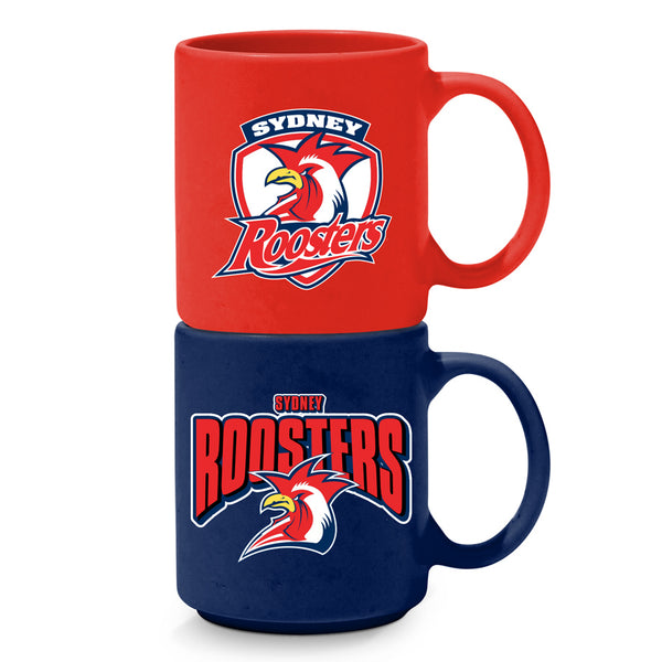 Sydney Roosters NRL Set of 2 Stackable Mugs