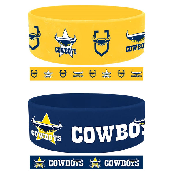 North Queensland Cowboys NRL Set of 2 Supporter Wristbands