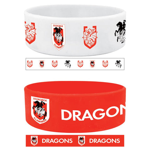 St George Dragons NRL Set of 2 Supporter Wristbands