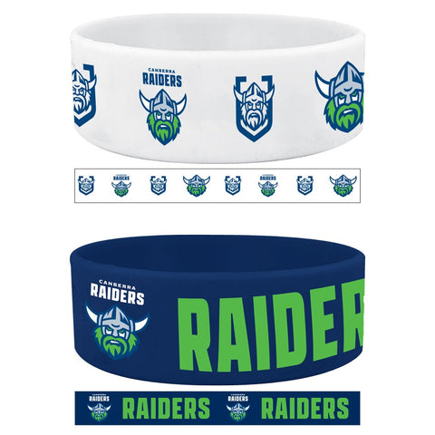 Canberra Raiders NRL Set of 2 Supporter Wristbands