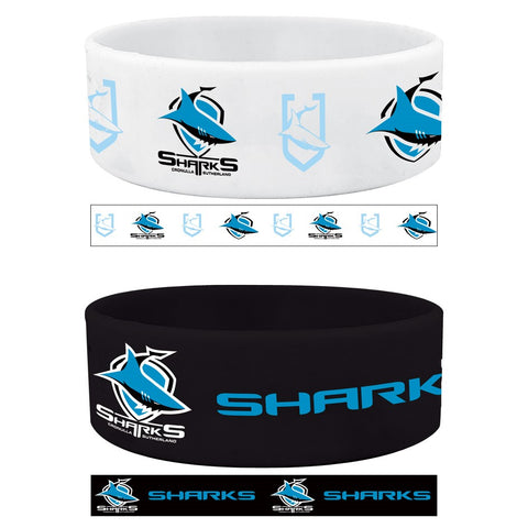 Cronulla Sharks NRL Set of 2 Supporter Wristbands