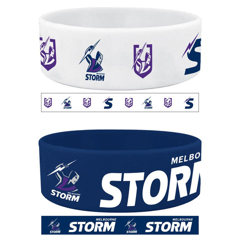 Melbourne Storm NRL Set of 2 Supporter Wristbands