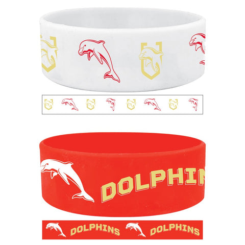 Redcliffe Dolphins NRL Set of 2 Supporter Wristbands