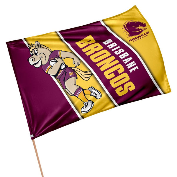 Brisbane Broncos NRL Retro Game Day Flag (No Pole)