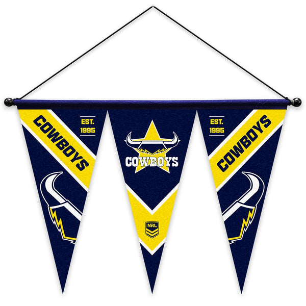 North Queensland Cowboys NRL Set of 3 Felt Wall Pennant