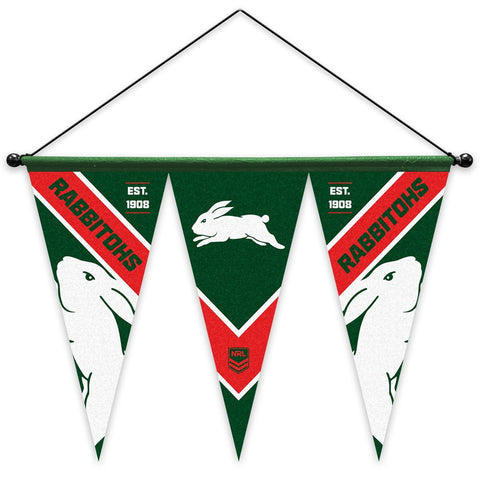 South Sydney Rabbitohs NRL Set of 3 Felt Wall Pennant