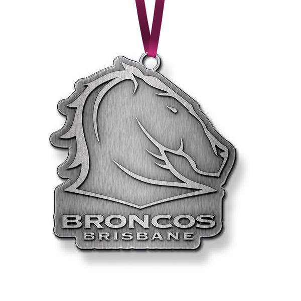 Brisbane Broncos NRL Metal Ornament