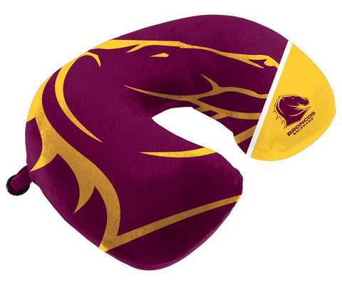 Brisbane Broncos NRL Travel Pillow