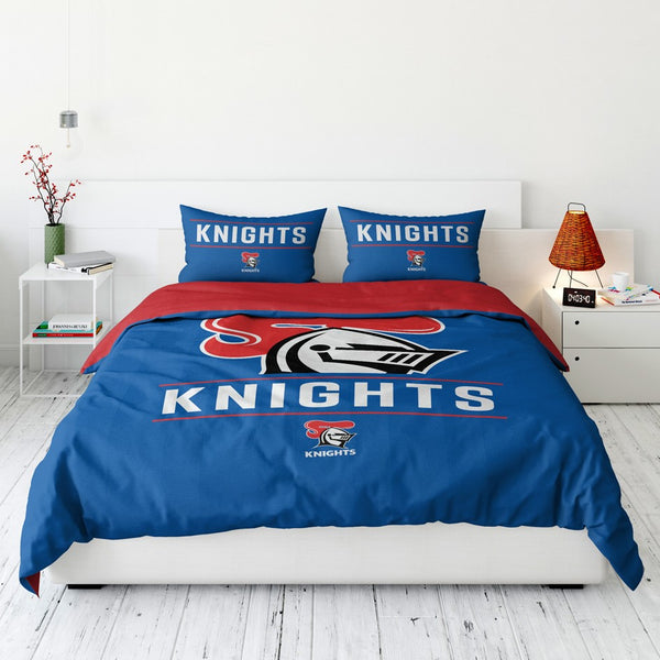 Newcastle Knights NRL Quilt Doona Duvet Cover Pillowcase Set