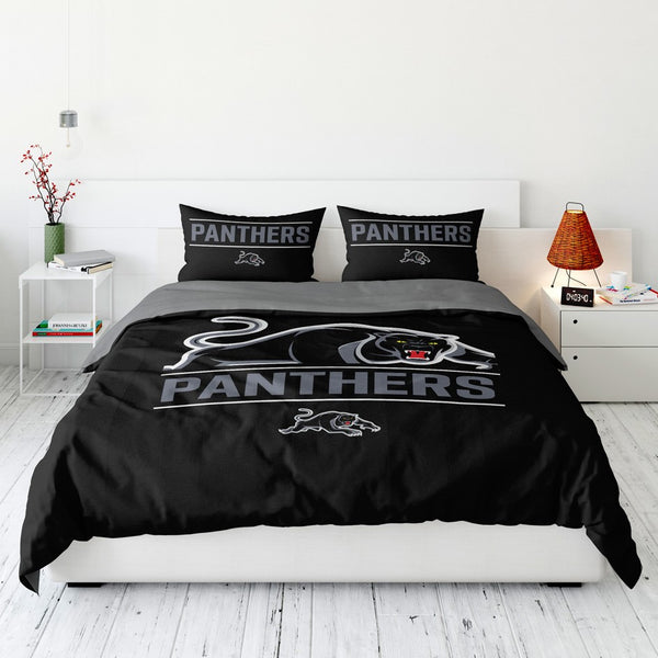 Penrith Panthers NRL Quilt Doona Duvet Cover Pillowcase Set