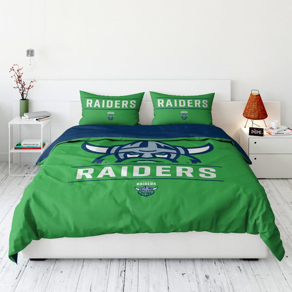 Canberra Raiders NRL Quilt Doona Duvet Cover Pillowcase Set