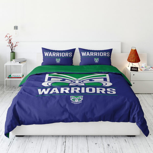New Zealand Warriors NRL Quilt Doona Duvet Cover Pillowcase Set