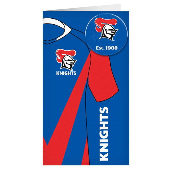 Newcastle Knights NRL Jersey Badge Card