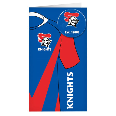 Newcastle Knights NRL Jersey Badge Card