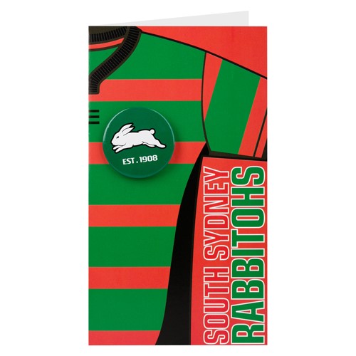 South Sydney Rabbitohs NRL Jersey Badge Card