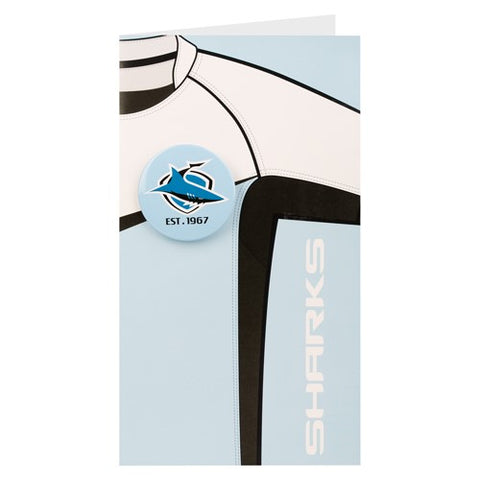 Cronulla Sharks NRL Jersey Badge Card