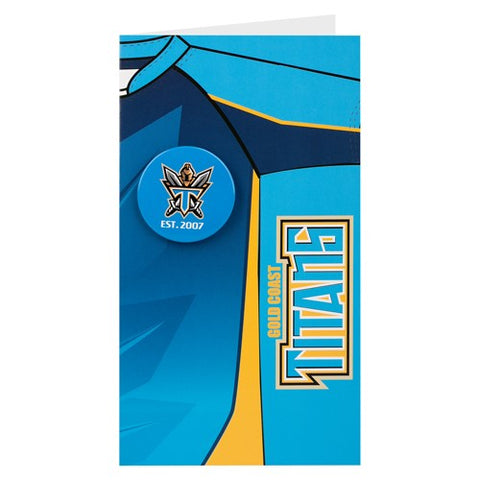 Gold Coast Titans NRL Jersey Badge Card