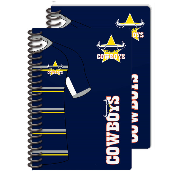 North Queensland Cowboys NRL Set of 2 Notebooks A5
