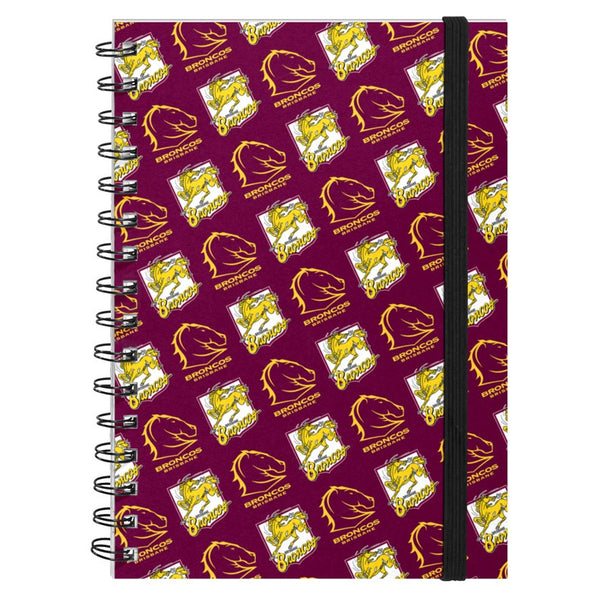 Brisbane Broncos NRL A5 Hardcover Notebook