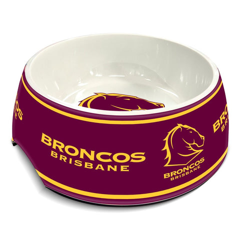Brisbane Broncos NRL Pet Food Melamine Bowl 710ml