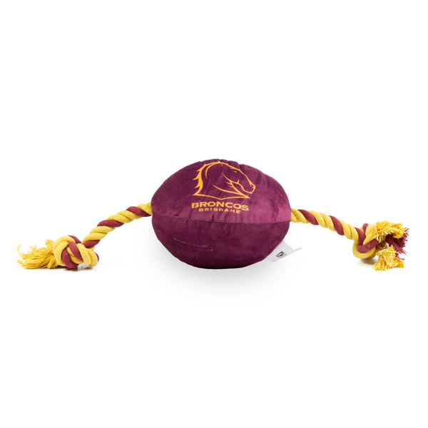 Brisbane Broncos NRL Dog Ball Rope Toy