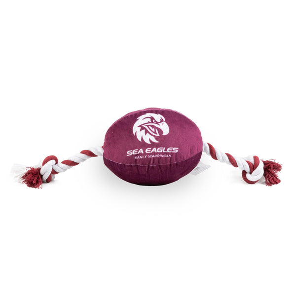 Manly Sea Eagles NRL Dog Ball Rope Toy
