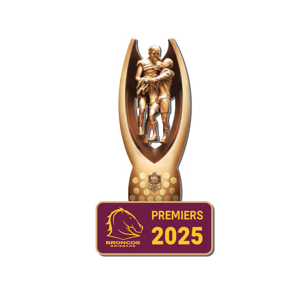 Brisbane Broncos NRL 2025 Premiers Premiership 3D Trophy Pin
