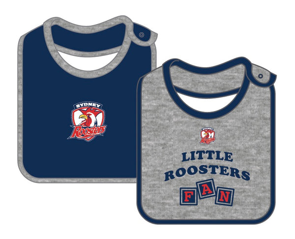 Sydney Roosters NRL 2 Pack Baby Bib