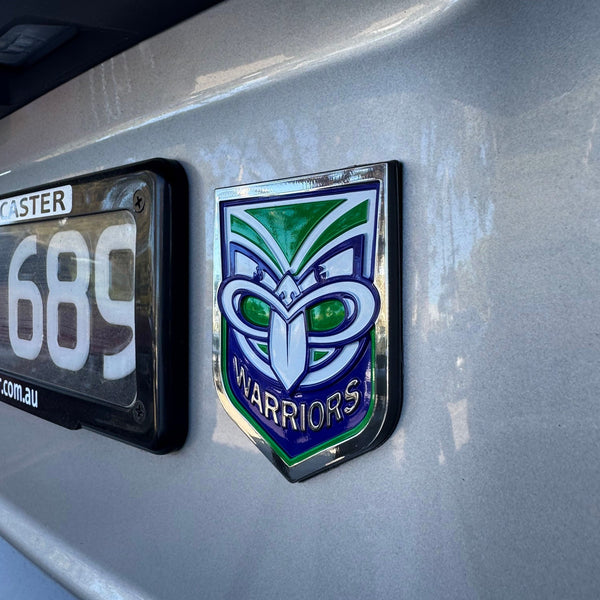 New Zealand Warriors NRL 3D Peel-N-Stick Chrome Car Badge