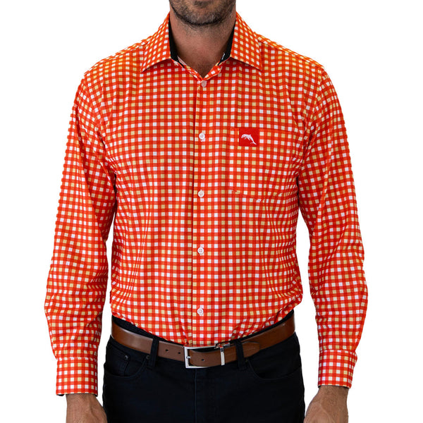 Redcliffe Dolphins NRL Mens Adults 'Crossfield' Dress Shirts