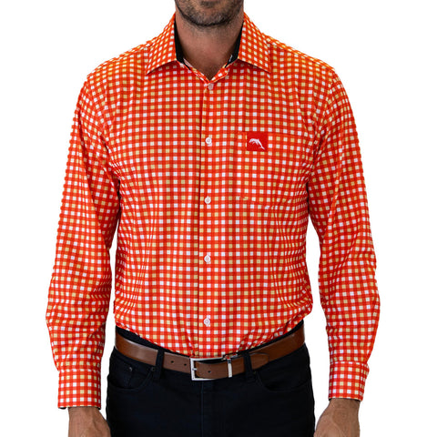 Redcliffe Dolphins NRL Mens Adults 'Crossfield' Dress Shirts