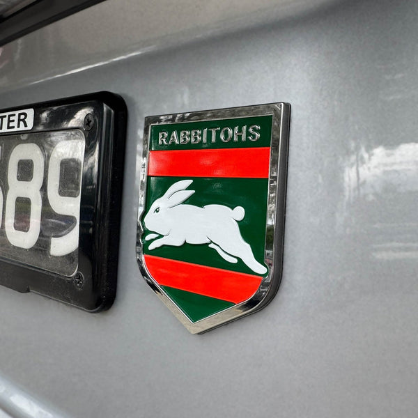 South Sydney Rabbitohs NRL 3D Peel-N-Stick Chrome Car Badge