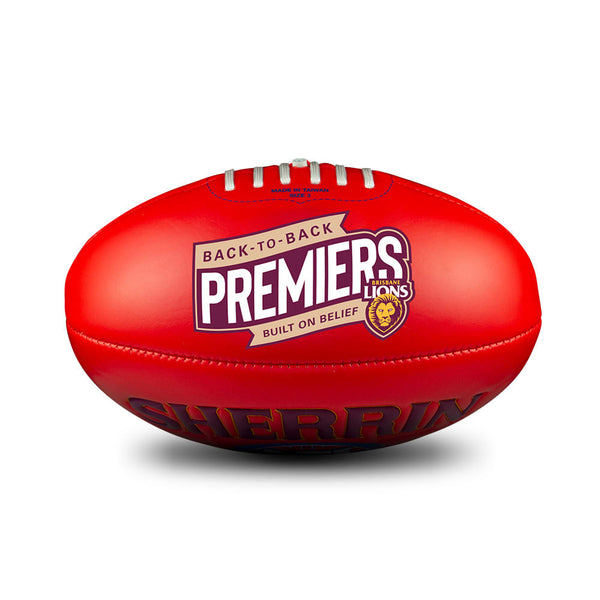 Brisbane Lions 2025 Premiers Sherrin Super Soft Touch Football size 3