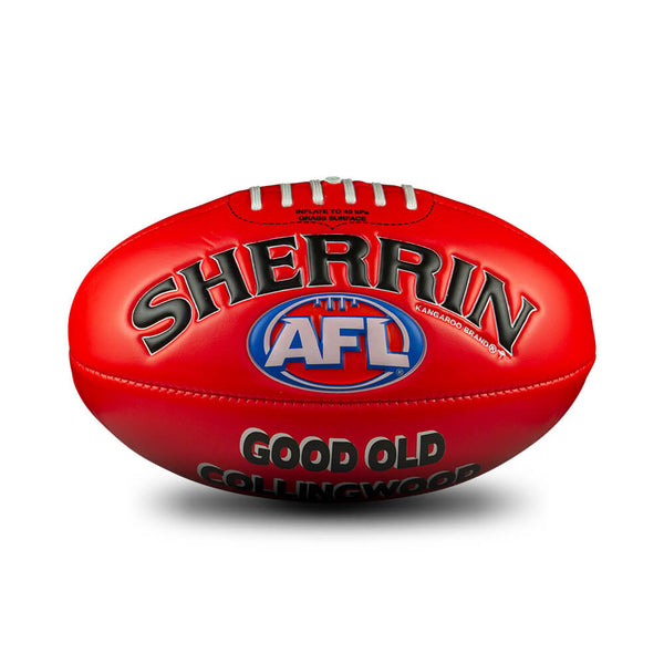 Collingwood Magpies Sherrin Super Soft Touch - Red Size 3
