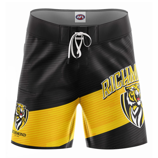 Richmond Tigers Mens Adults Barrel Boardies Board Shorts