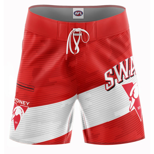 Sydney Swans Mens Adults Barrel Boardies Board Shorts